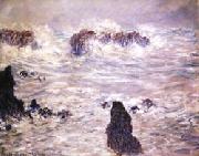 Claude Monet Storm,Coast of Belle-Ile USA oil painting artist